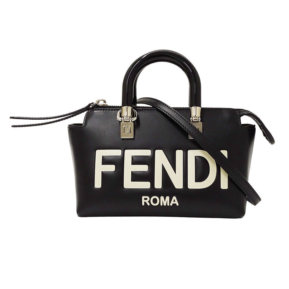 Fendi Bag Handbag Shoulder Leather By The Way Black Handheld